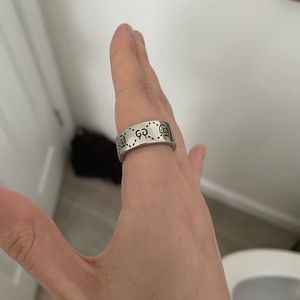 Silver Gucci Skull Ring
